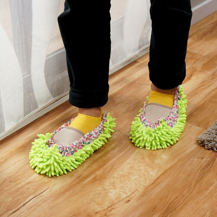 1pair Dust Cleaner Grazing Slippers